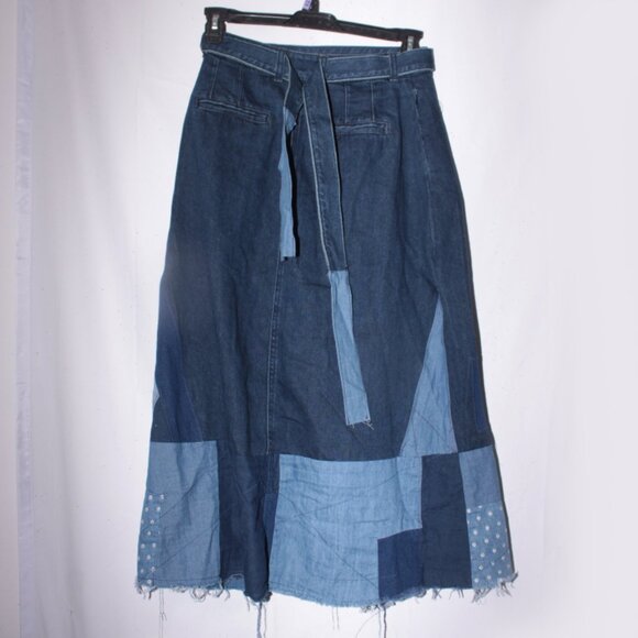 NWT Free People Wild is the Wind Denim Wrap Maxi Skirt Size XS - Picture 5 of 7